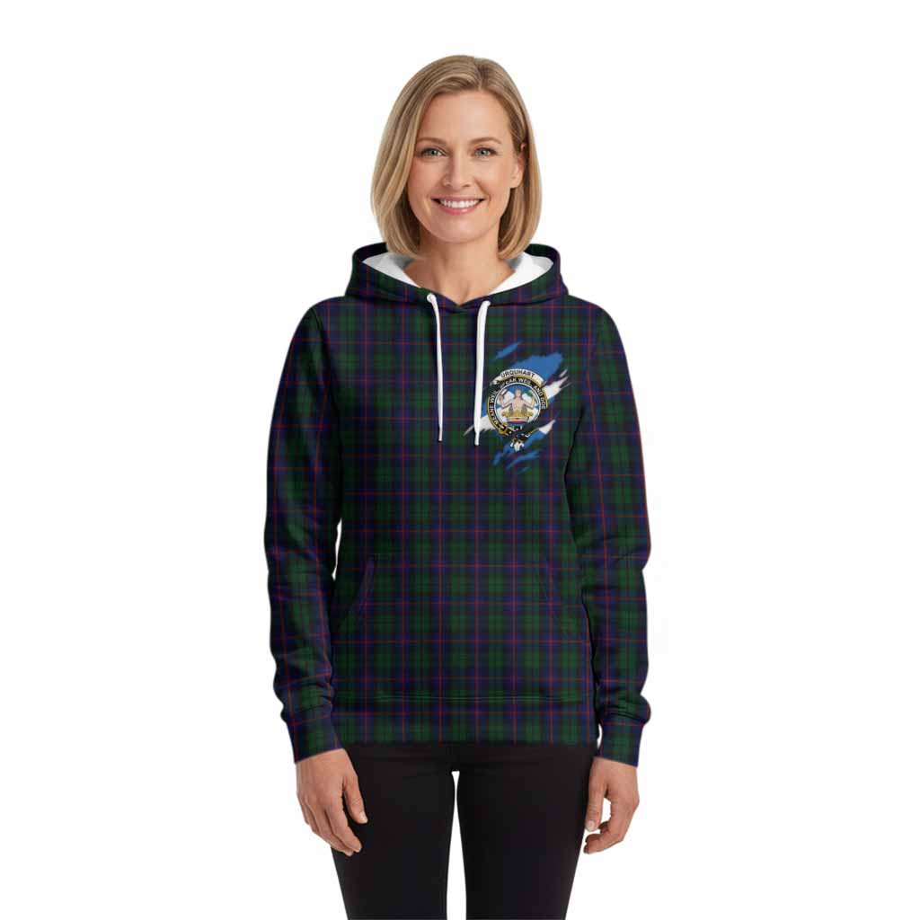 Urquhart Clan Crest In Me Tartan Hoodie Scotland Flag Style