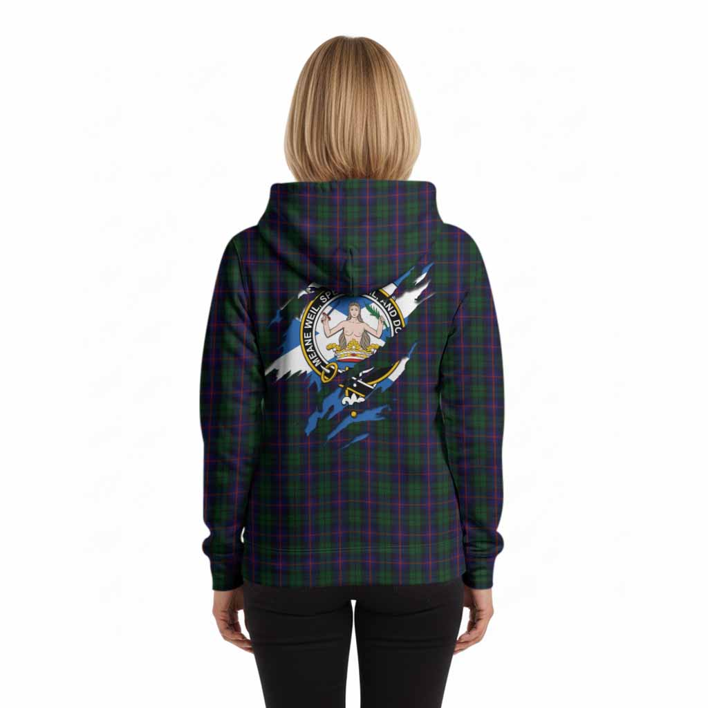 Urquhart Clan Crest In Me Tartan Hoodie Scotland Flag Style