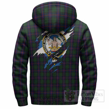 Urquhart Clan Crest In Me Tartan Sherpa Hoodie Scotland Flag Style