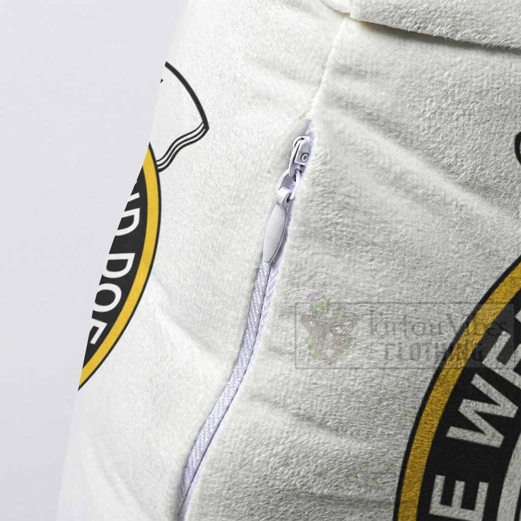 Urquhart Clan Crest Shaped Throw Pillow, Scottish Clan Badge Decorative Pillow