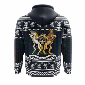 Urquhart Clan Tartan Crest Christmas Hoodie Coat of Arms Funny Style