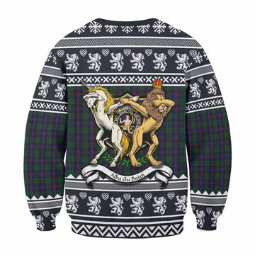 Urquhart Clan Tartan Crest Christmas Sweatshirt Coat of Arms Funny Style
