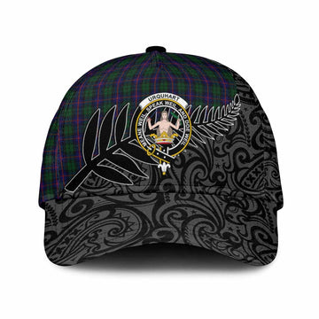 Urquhart Crest Tartan Classic Cap with New Zealand Silver Fern Half Style