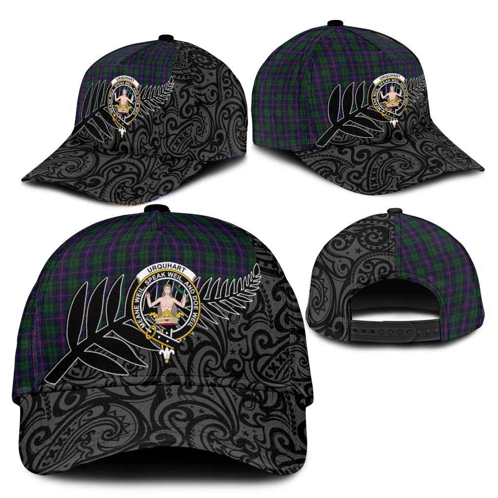 Urquhart Crest Tartan Classic Cap with New Zealand Silver Fern Half Style