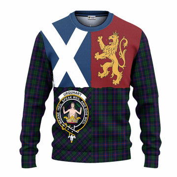 Urquhart Crest Tartan Knitted Sweater with Lion Rampant Saltire Style