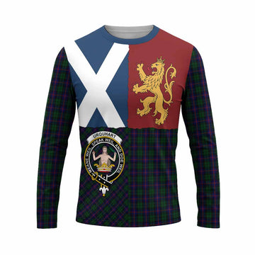 Urquhart Crest Tartan Long Sleeve T-Shirt with Lion Rampant Saltire Style