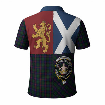 Urquhart Crest Tartan Polo Shirt with Lion Rampant Saltire Style