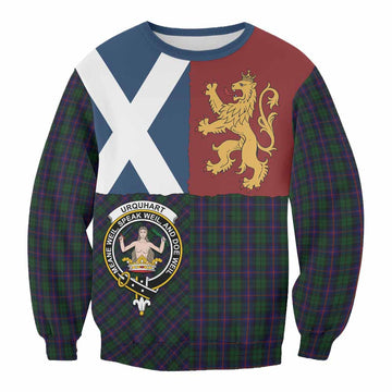 Urquhart Crest Tartan Sweatshirt with Lion Rampant Saltire Style