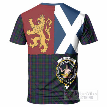 Urquhart Crest Tartan T-Shirt with Lion Rampant Saltire Style