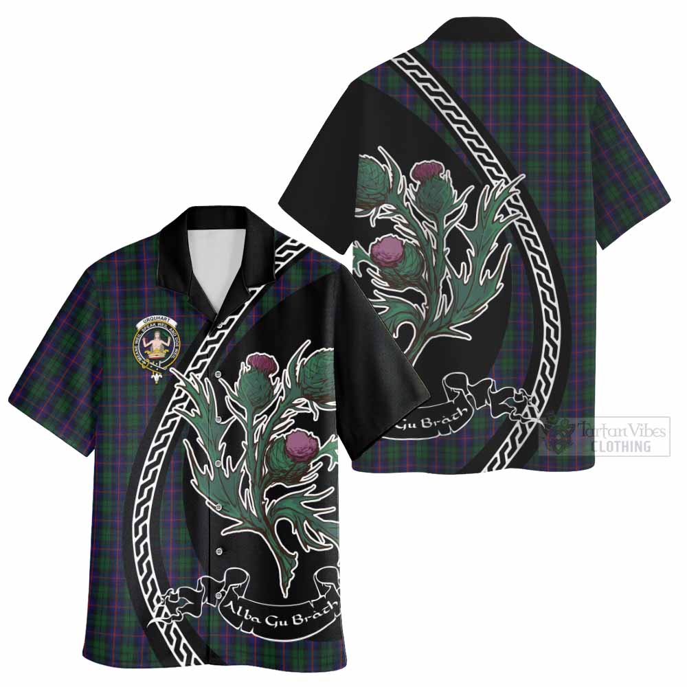Urquhart Family Crest Tartan Hawaiian Shirt Alba Thistle Inspired - Tartan Vibes Clothing