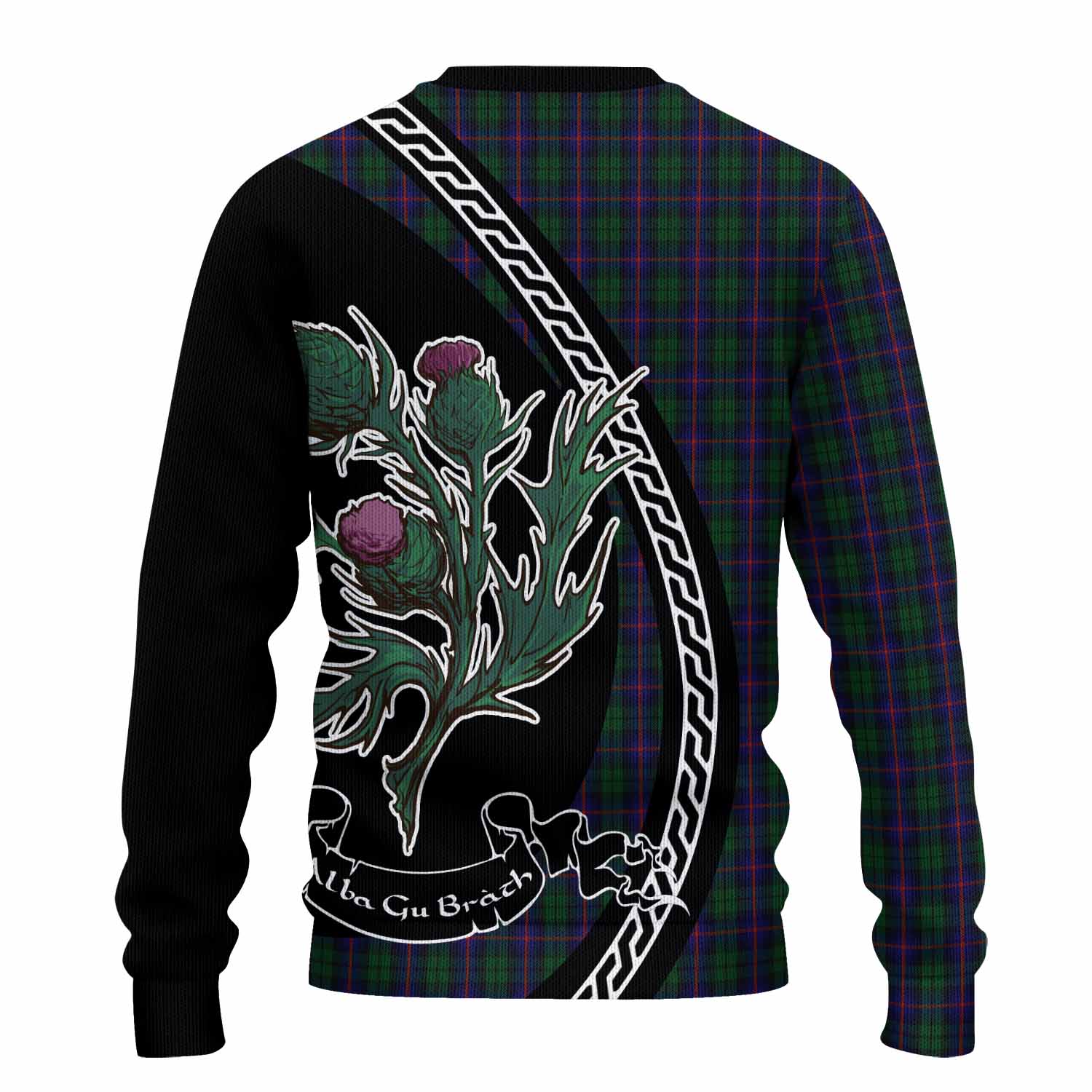 Urquhart Family Crest Tartan Knitted Sweater Alba Thistle Inspired - Tartan Vibes Clothing