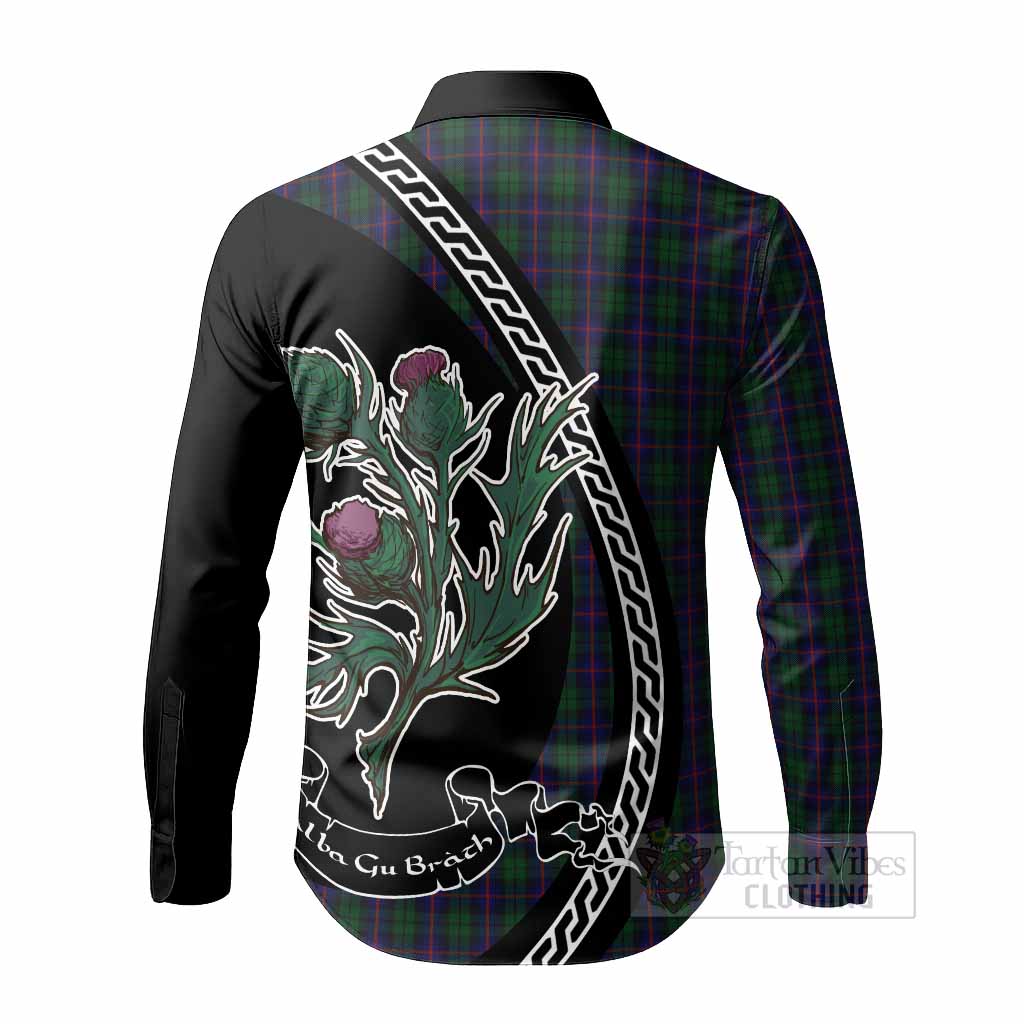 Urquhart Family Crest Tartan Long Sleeve Button Shirts Alba Thistle Inspired - Tartan Vibes Clothing