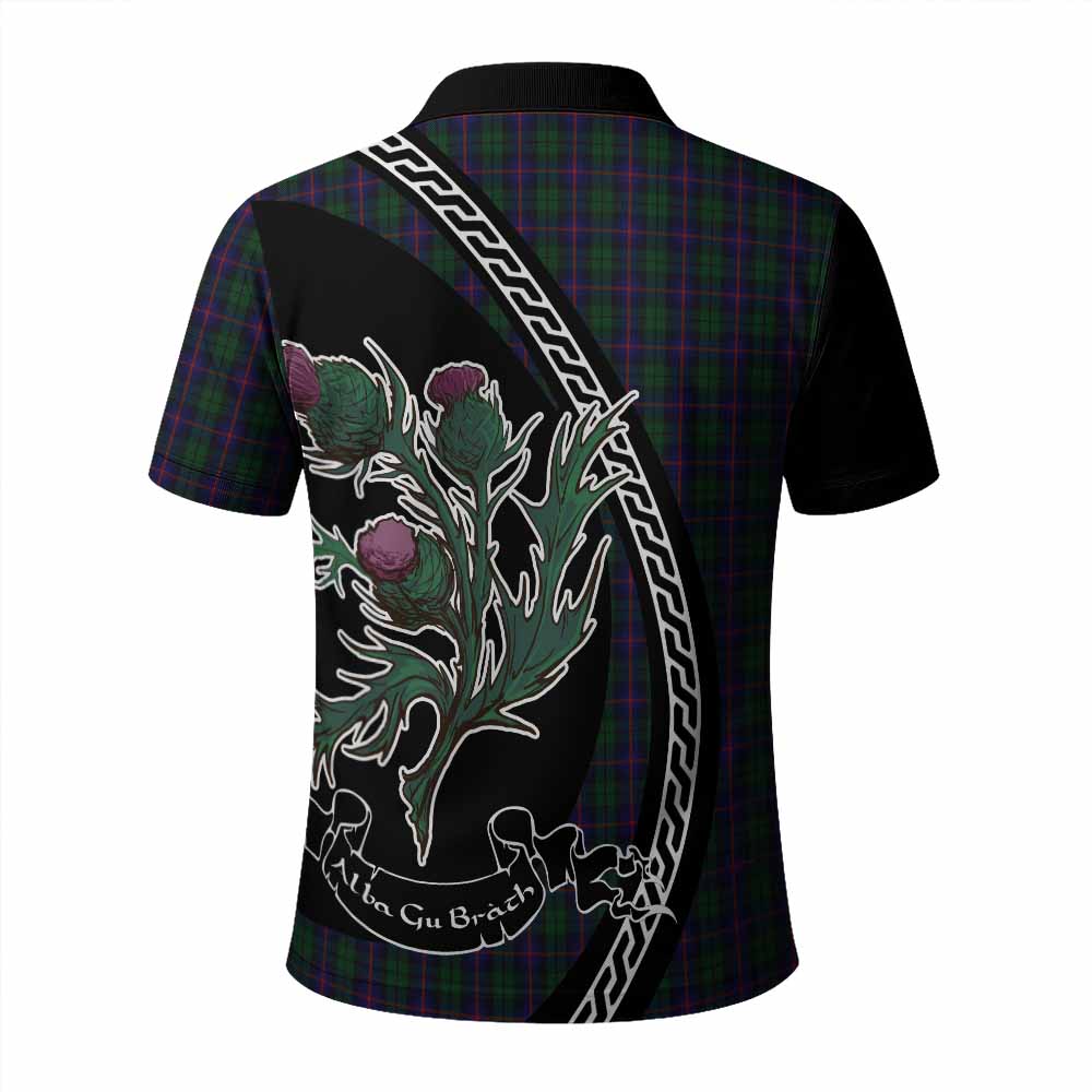 Urquhart Family Crest Tartan Polo Shirt Alba Thistle Inspired - Tartan Vibes Clothing
