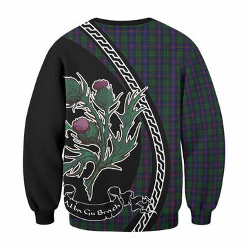 Urquhart Family Crest Tartan Sweatshirt Alba Thistle Inspired