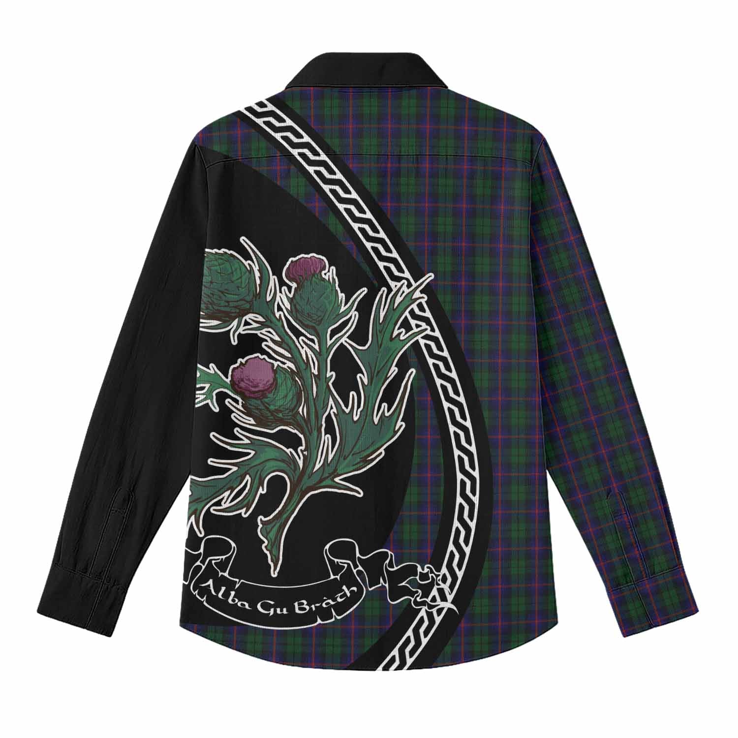 Urquhart Family Crest Tartan Women Casual Shirt Alba Thistle Inspired - Tartan Vibes Clothing