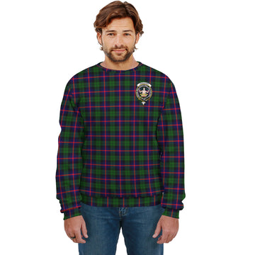 Urquhart Modern Tartan Sweatshirt with Family Crest