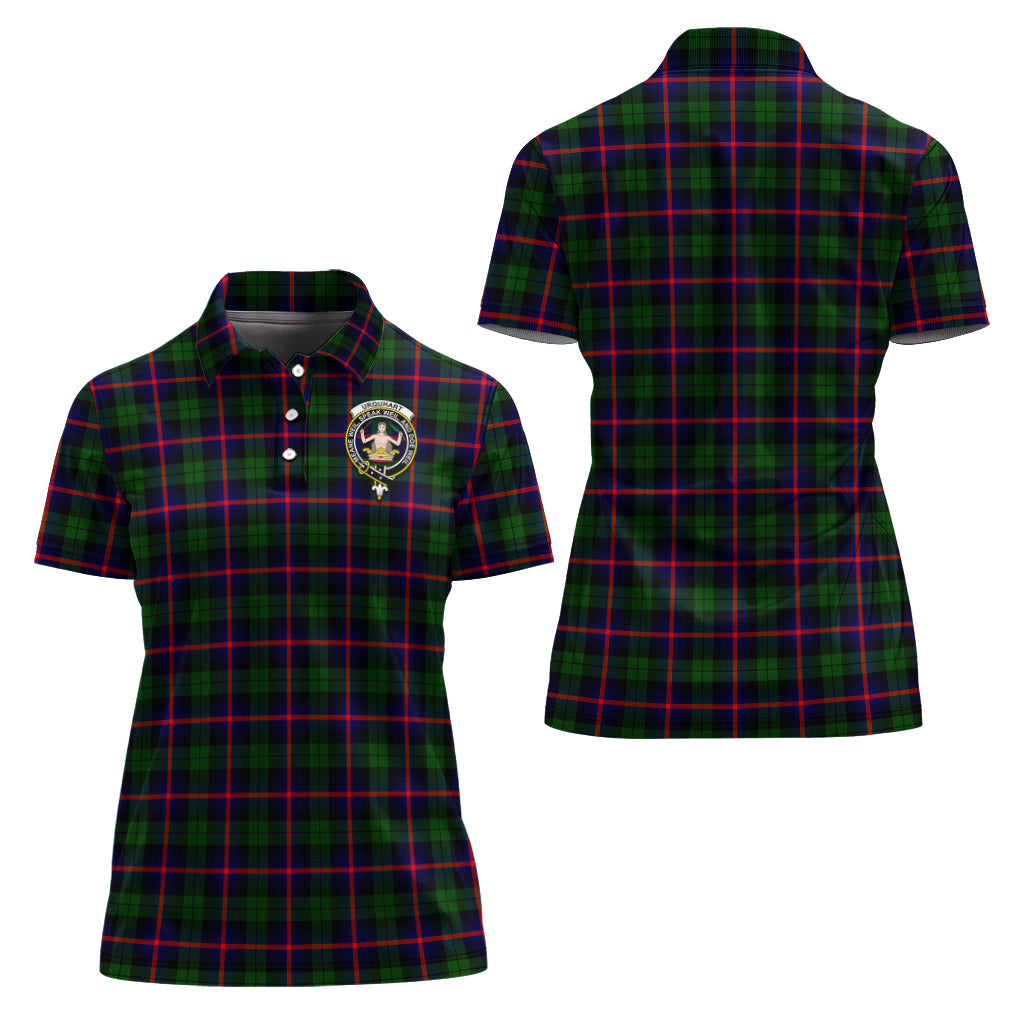 urquhart-modern-tartan-polo-shirt-with-family-crest-for-women