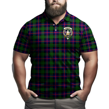 Urquhart Modern Tartan Men's Polo Shirt with Family Crest