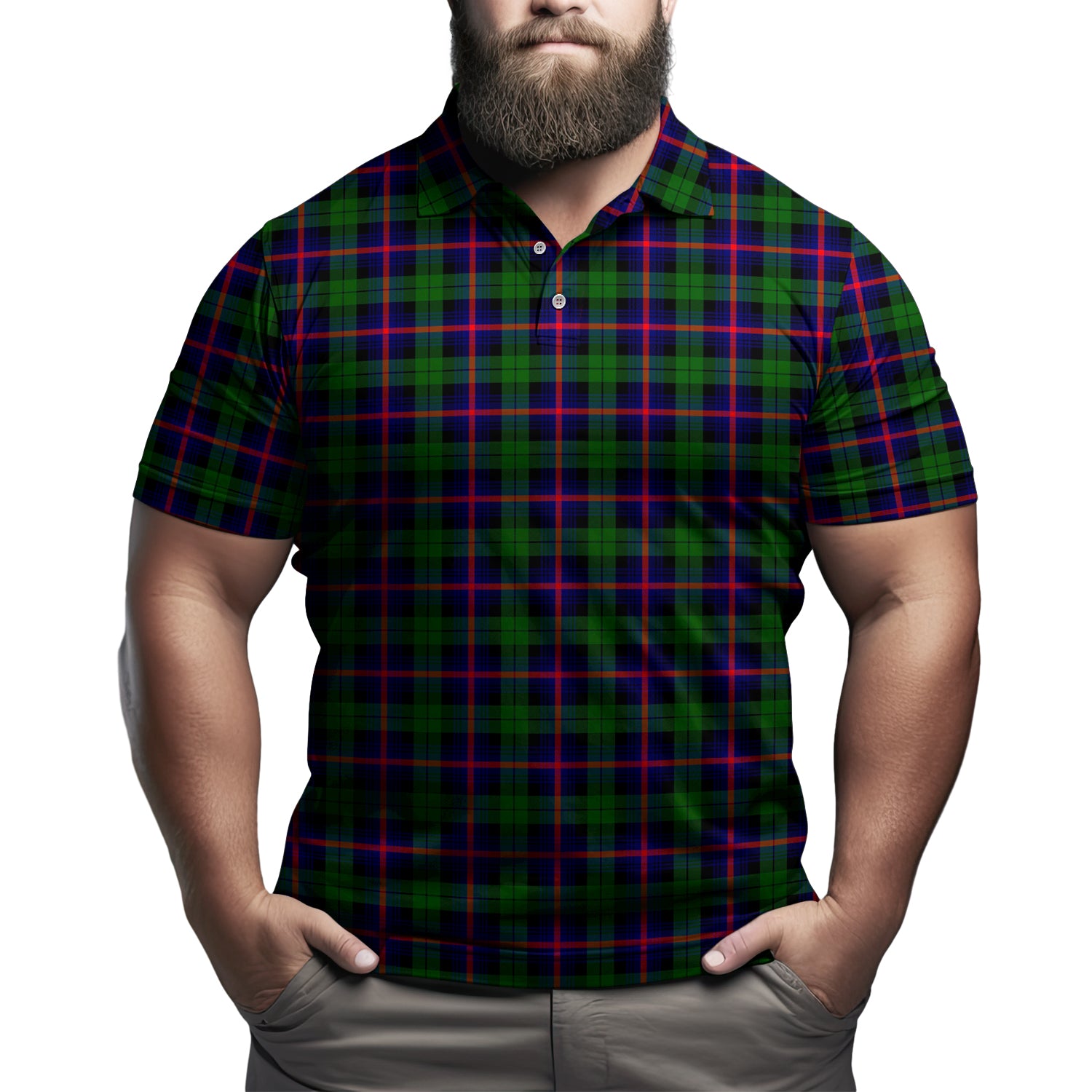 Urquhart Modern Tartan Mens Polo Shirt