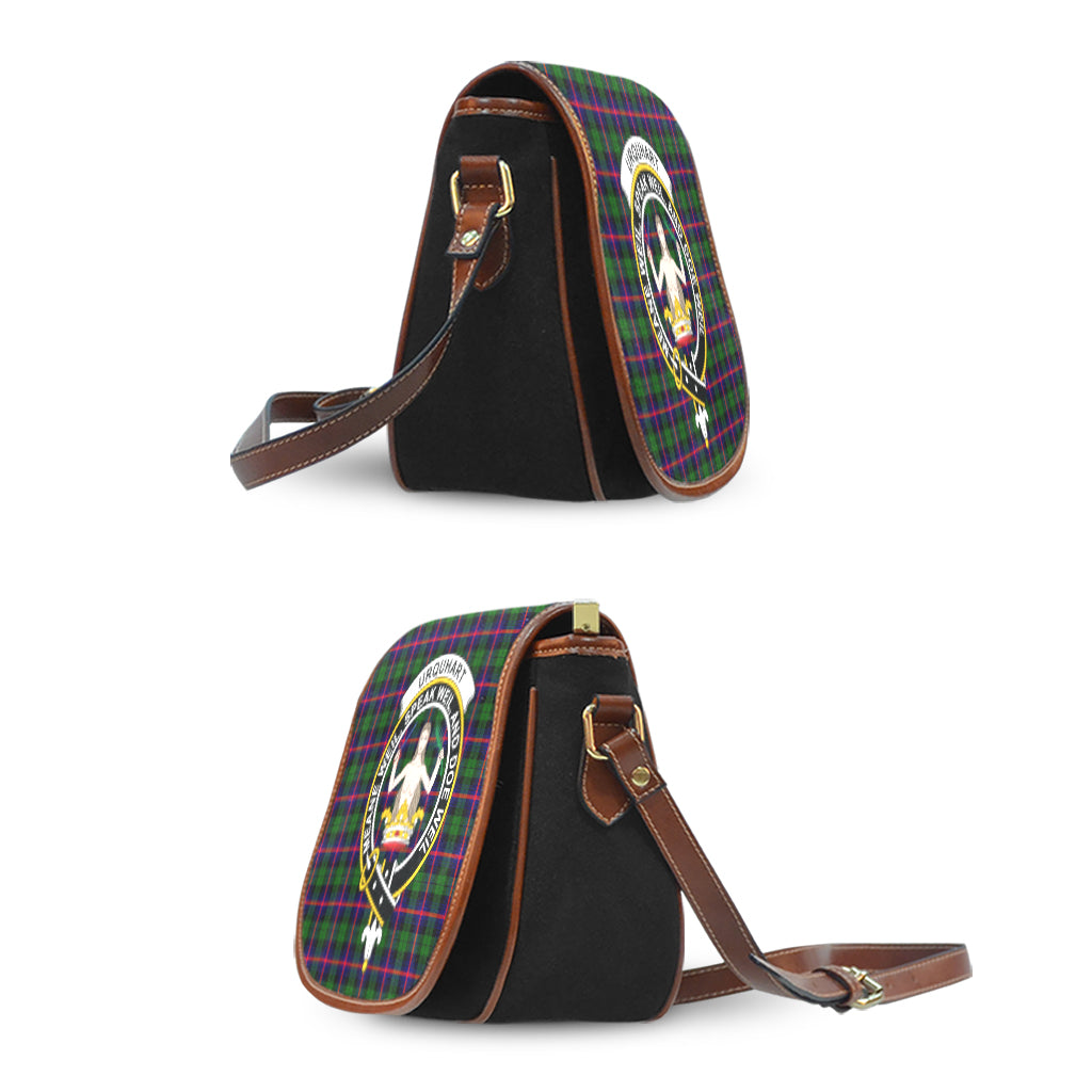 urquhart-modern-tartan-saddle-bag-with-family-crest
