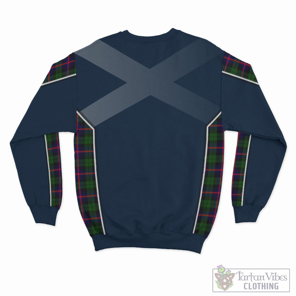 Tartan Vibes Clothing Urquhart Modern Tartan Sweater with Family Crest and Lion Rampant Vibes Sport Style