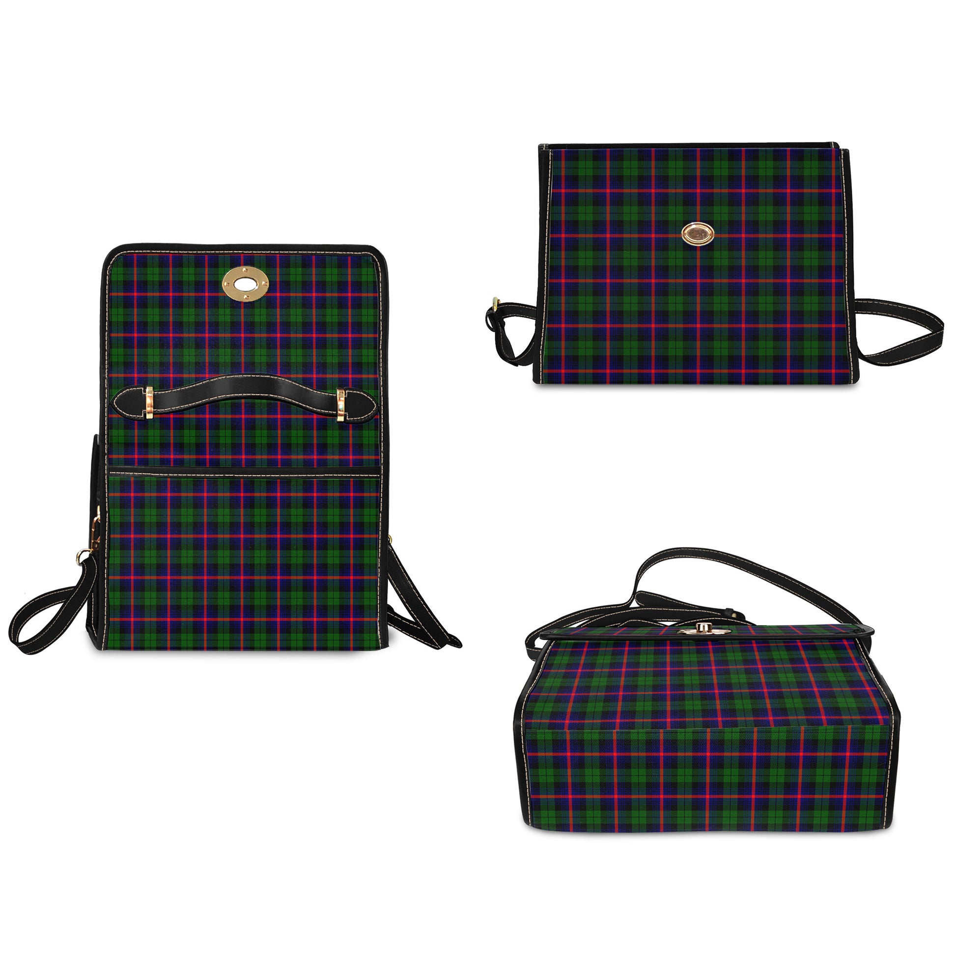 urquhart-modern-tartan-leather-strap-waterproof-canvas-bag