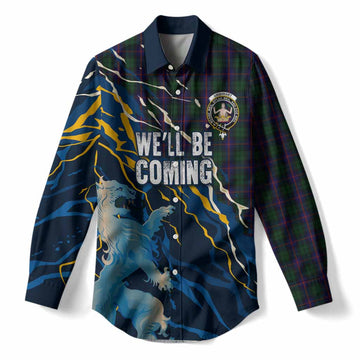 Urquhart Scotland Tartan Women Casual Shirt WC2026 Football - We'll Be Coming