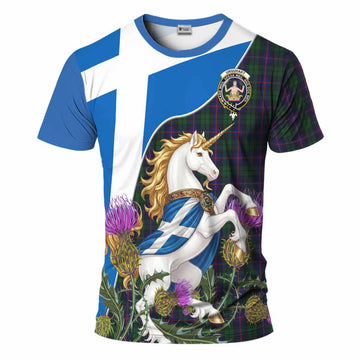 Urquhart Scottish Tartan Crest Unicorn Heritage T-Shirt Kid's Shirt - Tartan Vibes Clothing