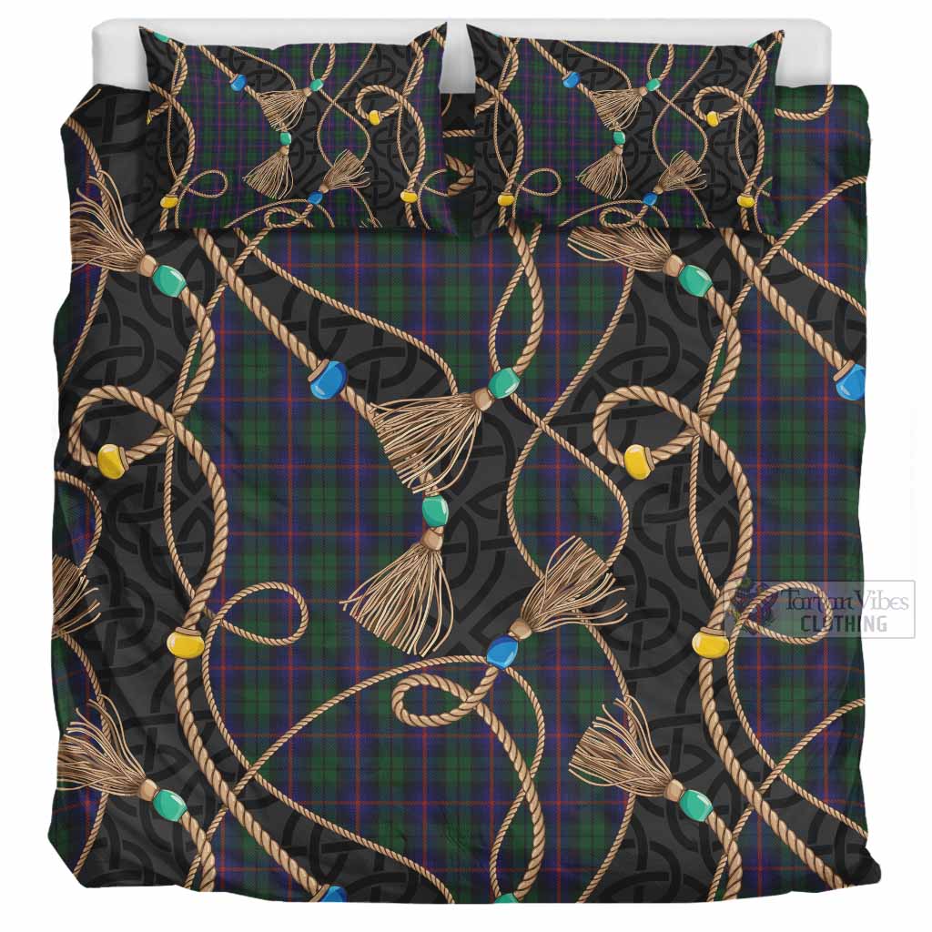 Urquhart Scottish Tartan Twisted Ropes Stylized Bedding Set UK Bedding Set UK Super King 104*94 inch - Tartan Vibes Clothing