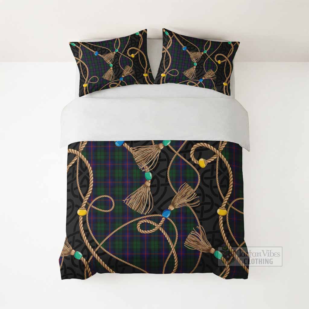 Urquhart Scottish Tartan Twisted Ropes Stylized Bedding Set - Tartan Vibes Clothing