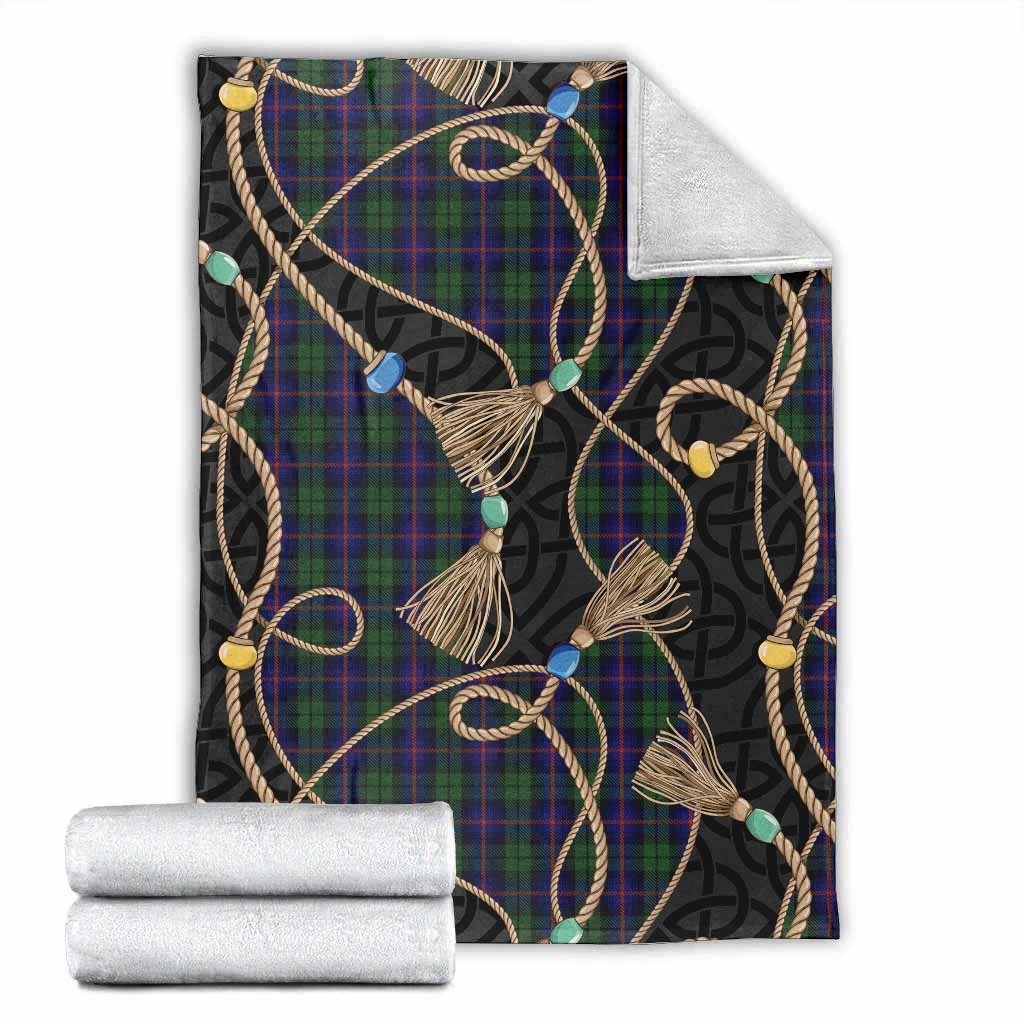 Urquhart Scottish Tartan Twisted Ropes Stylized Blanket X-Large 59 x 79 inches 150 x 200 cm - Tartan Vibes Clothing
