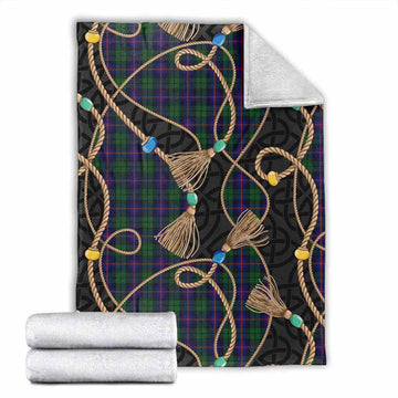 Urquhart Scottish Tartan Twisted Ropes Stylized Blanket X-Large 59 x 79 inches 150 x 200 cm - Tartan Vibes Clothing