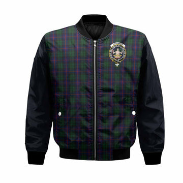 Urquhart Tartan Accent Bomber Jacket with Family Crest