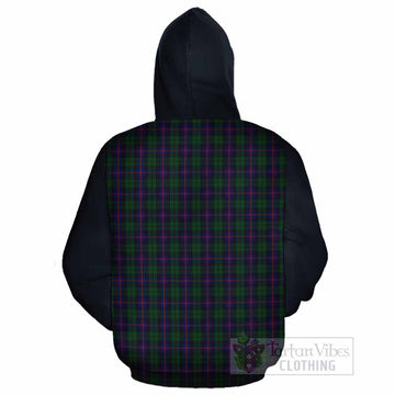 Urquhart Tartan Accent Cotton Hoodie with Family Crest
