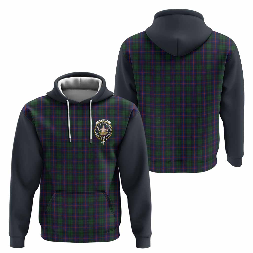 Urquhart Tartan Accent Hoodie with Family Crest