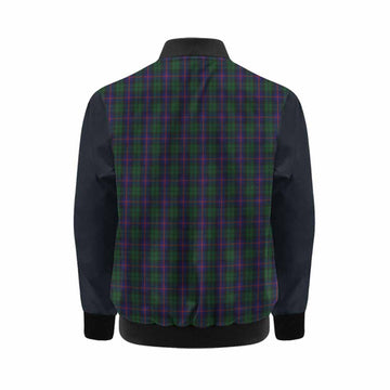 Urquhart Tartan Accent Kid Bomber Jacket with Family Crest