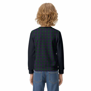 Urquhart Tartan Accent Kid Knitted Sweatshirt with Family Crest