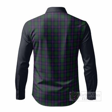 Urquhart Tartan Accent Long Sleeve Button Shirts with Family Crest