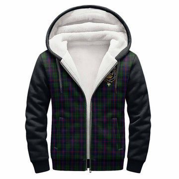 Urquhart Tartan Accent Sherpa Hoodie with Family Crest