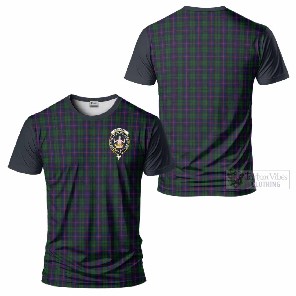 Urquhart Tartan Accent T-Shirt with Family Crest
