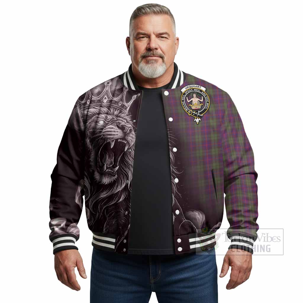 Urquhart Tartan Baseball Jacket Roaring Lion Heritage