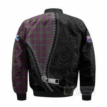 Urquhart Tartan Bomber Jacket New Zealand Pattern Unique Zipper Stylized