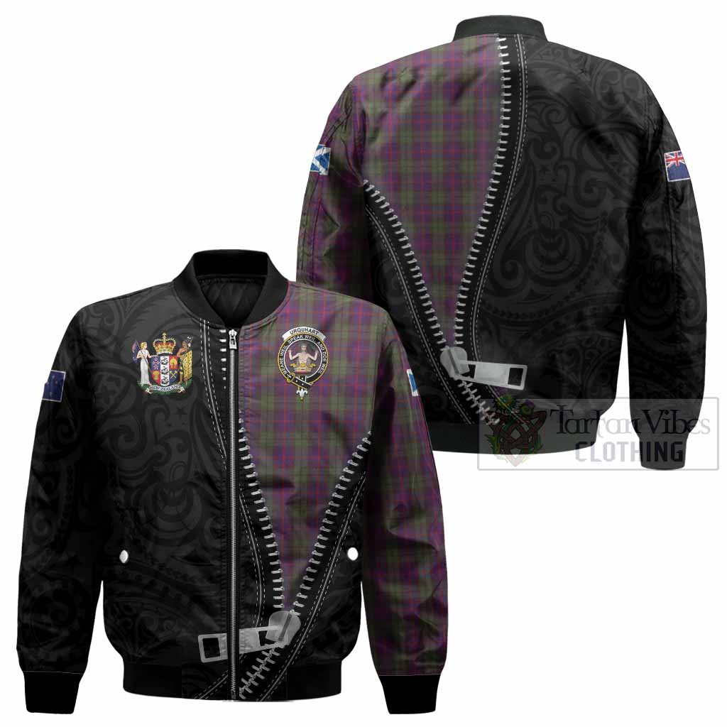 Urquhart Tartan Bomber Jacket New Zealand Pattern Unique Zipper Stylized