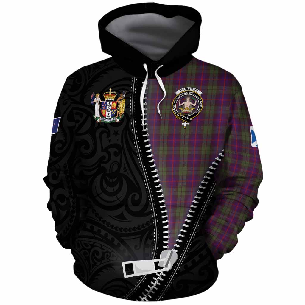 Urquhart Tartan Cotton Hoodie New Zealand Pattern Unique Zipper Stylized