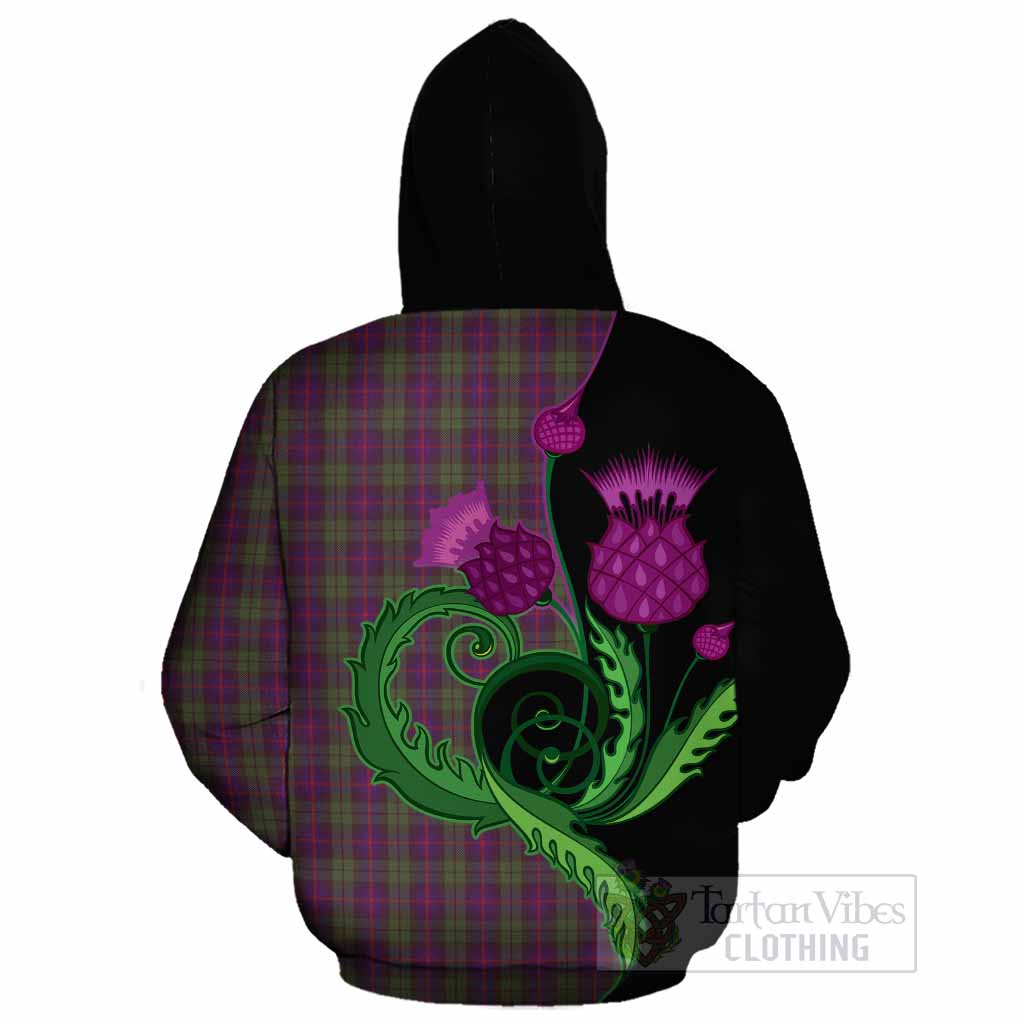 Urquhart Tartan Cotton Hoodie Traditional Scottish Thistle