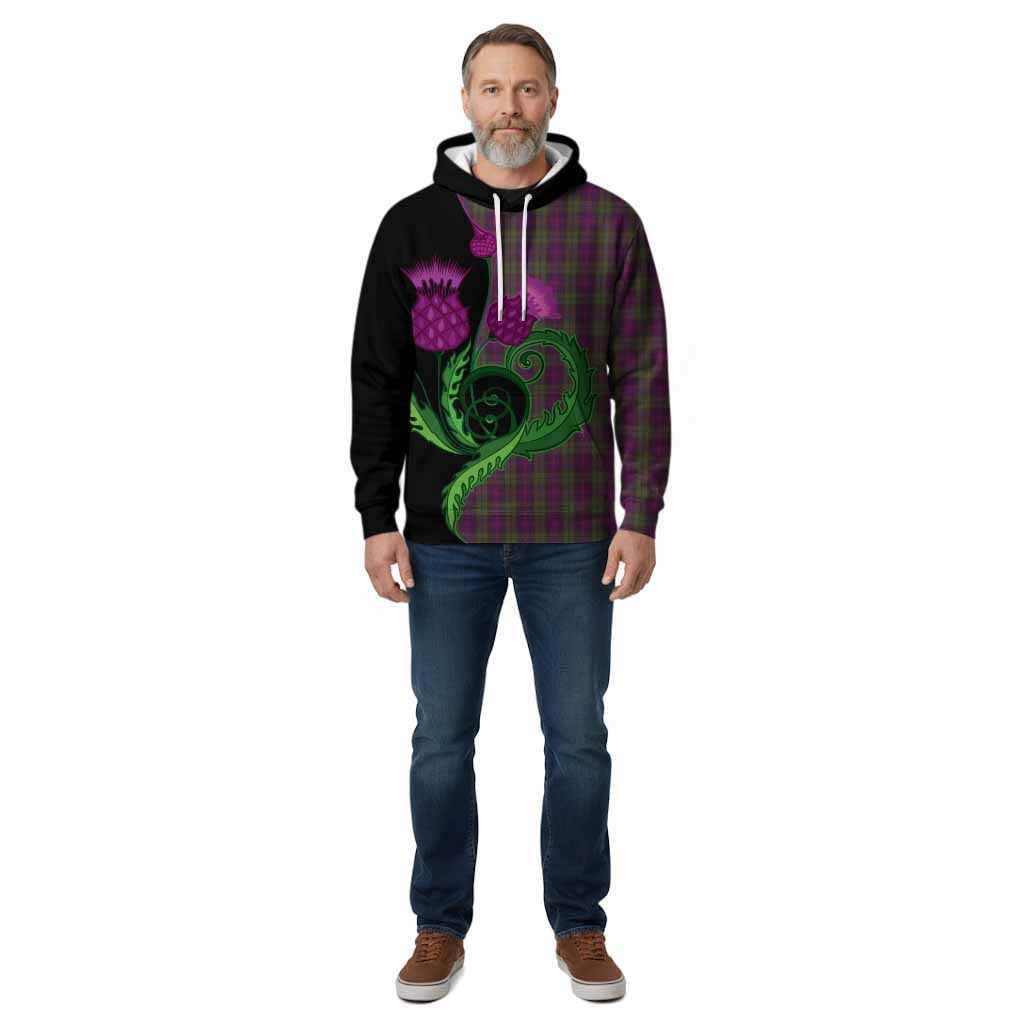 Urquhart Tartan Cotton Hoodie Traditional Scottish Thistle