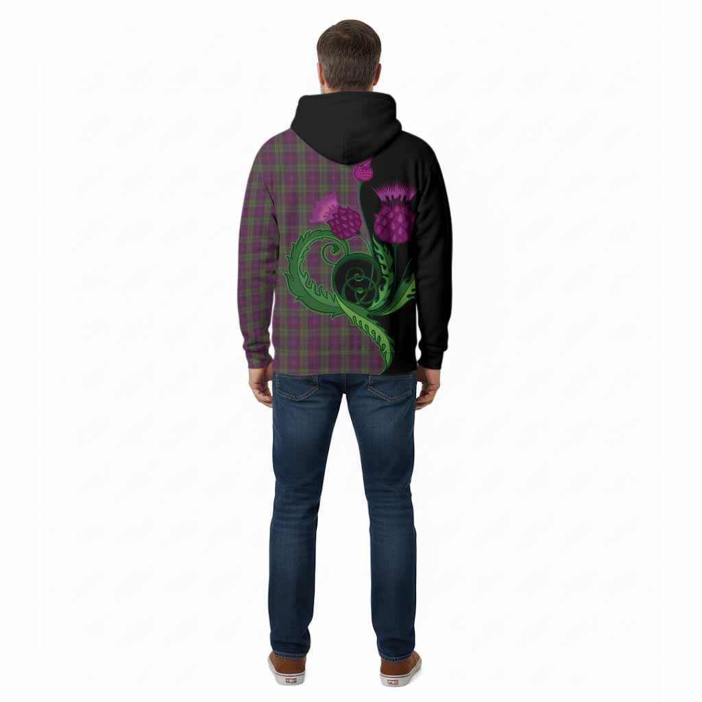 Urquhart Tartan Cotton Hoodie Traditional Scottish Thistle