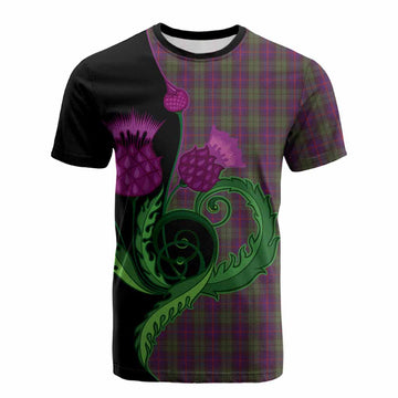 Urquhart Tartan Cotton T-shirt Traditional Scottish Thistle