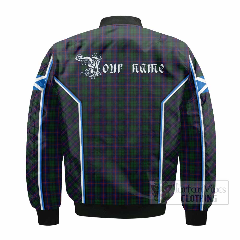 Urquhart Tartan Crest Bomber Jacket Scotland Coat of Arm Flag Style - Tartan Vibes Clothing