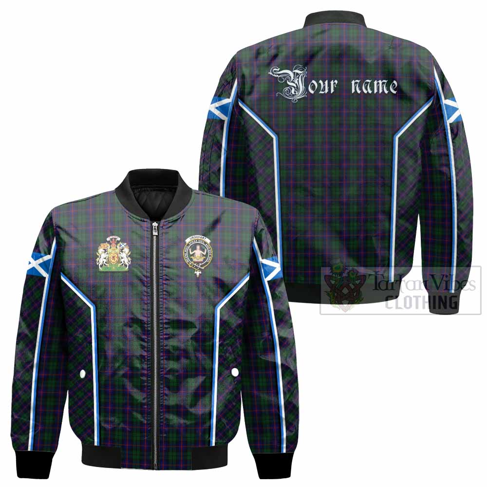 Urquhart Tartan Crest Bomber Jacket Scotland Coat of Arm Flag Style - Tartan Vibes Clothing
